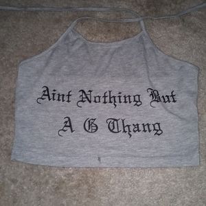Small gray crop top